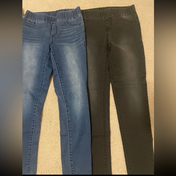 Cat & Jack Blue and Black Girls Jeans Leggings Set - Picture 2 of 5